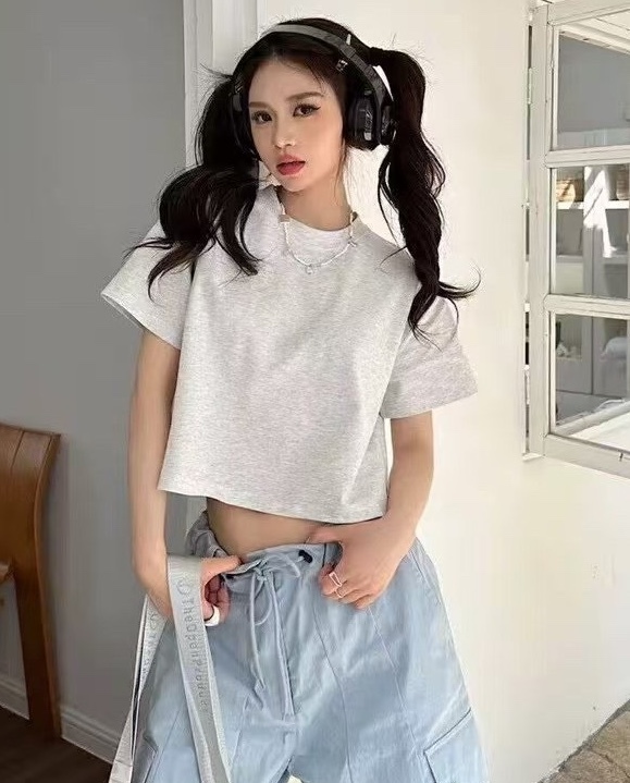 側邊小開岔素面棉質衣