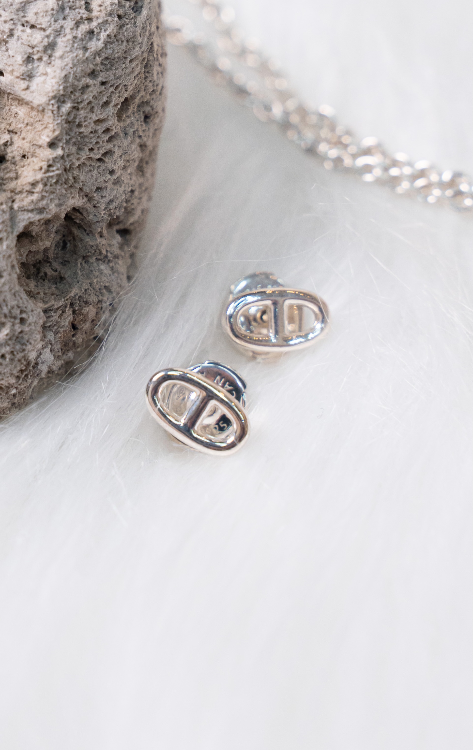 HERMES 豬鼻子耳環 925銀