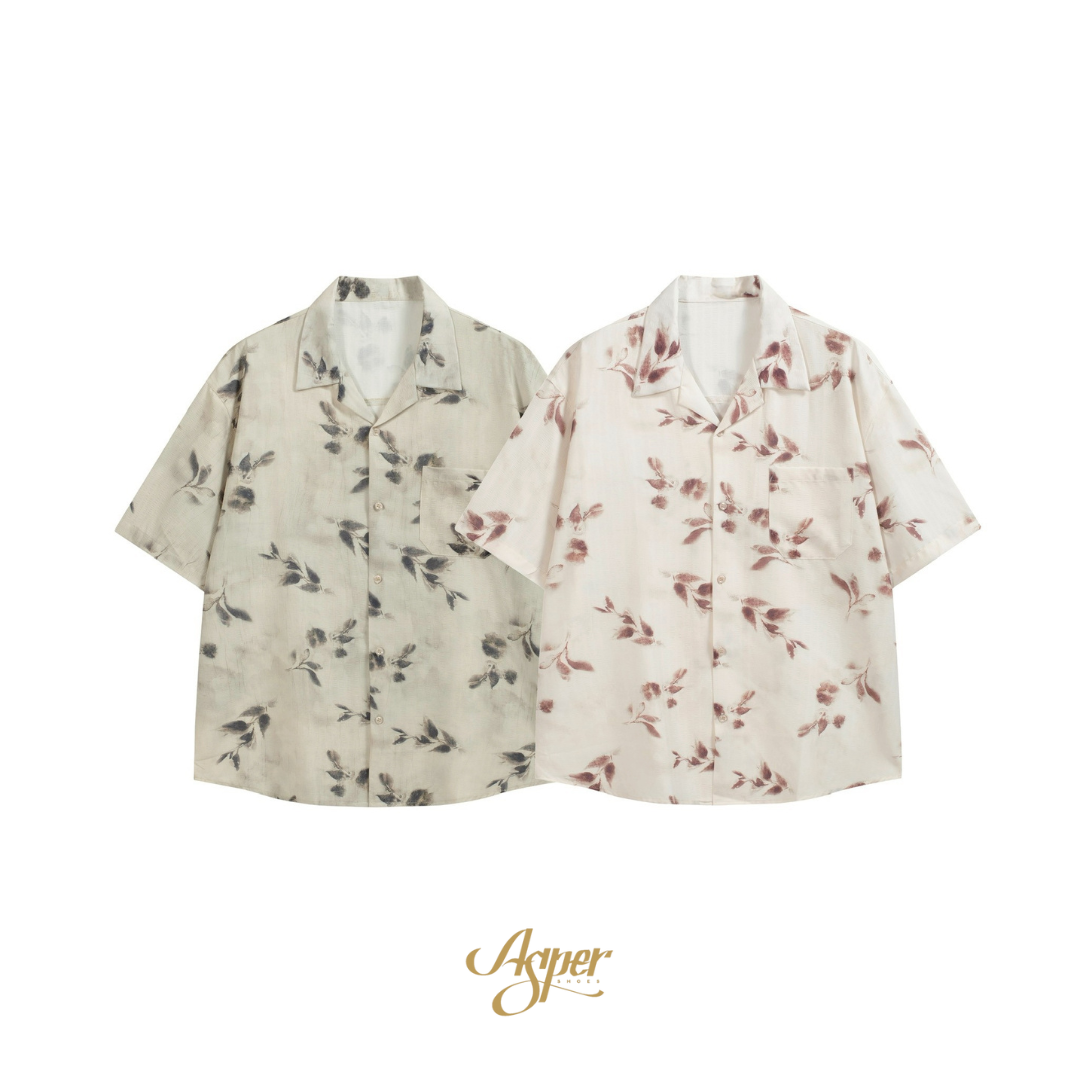 SBG 彈力涼感吸濕排汗花襯衫 FT106