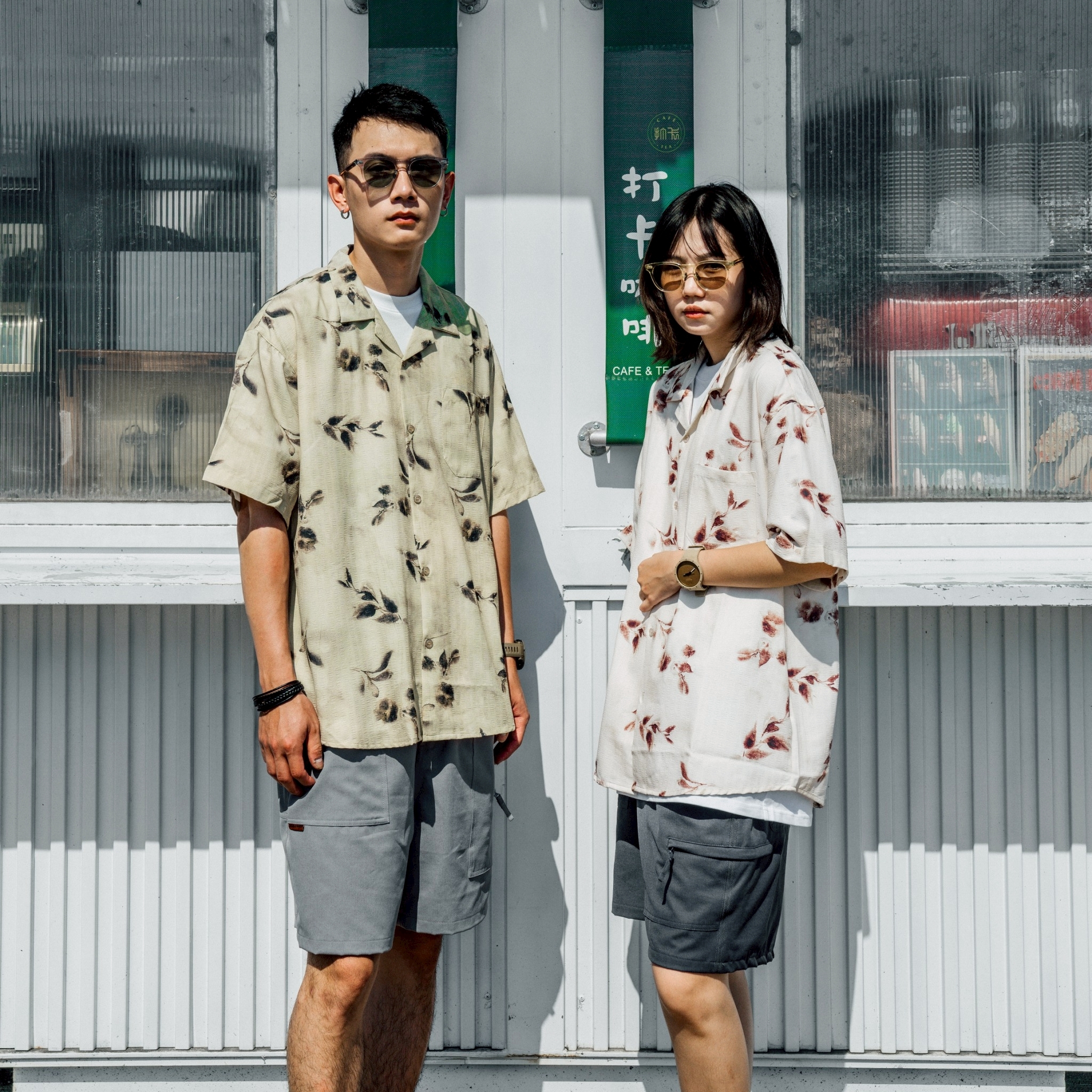 SBG 彈力涼感吸濕排汗花襯衫 FT106