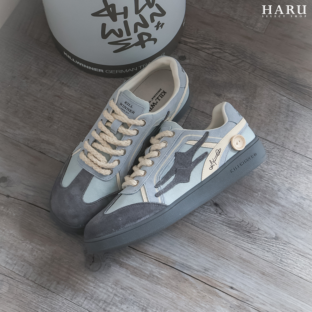 品牌代理授權 買鞋送禮物 張員瑛同款 Killwinner 德訓鞋 藍灰色 KWDX240504