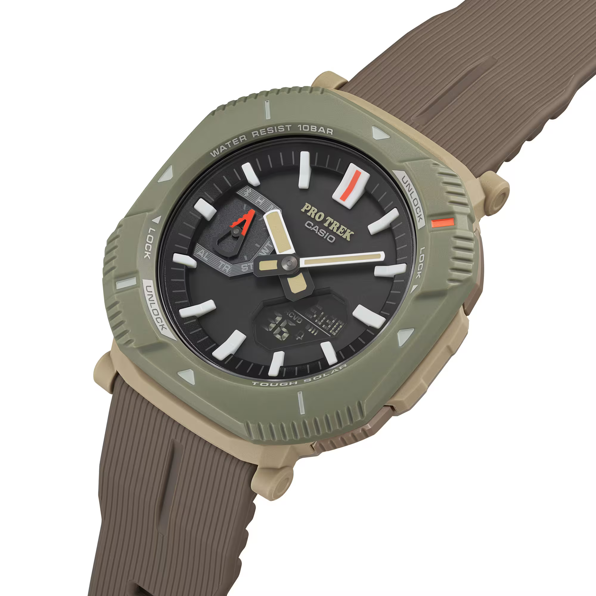 萬年鐘錶 -  CASIO 卡西歐 PROTREK  登山錶  PRJ-B001 系列 太陽能藍芽可轉動錶框登山電子錶  PRJ-b001-5  錶徑 : 46mm