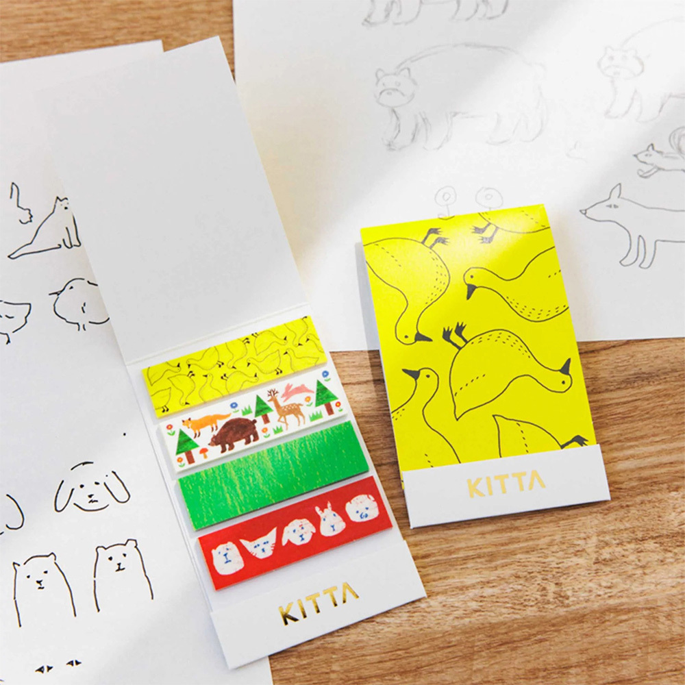 KING JIM ｜ KITTA 隨身攜帶和紙膠帶 復刻版 動物系列