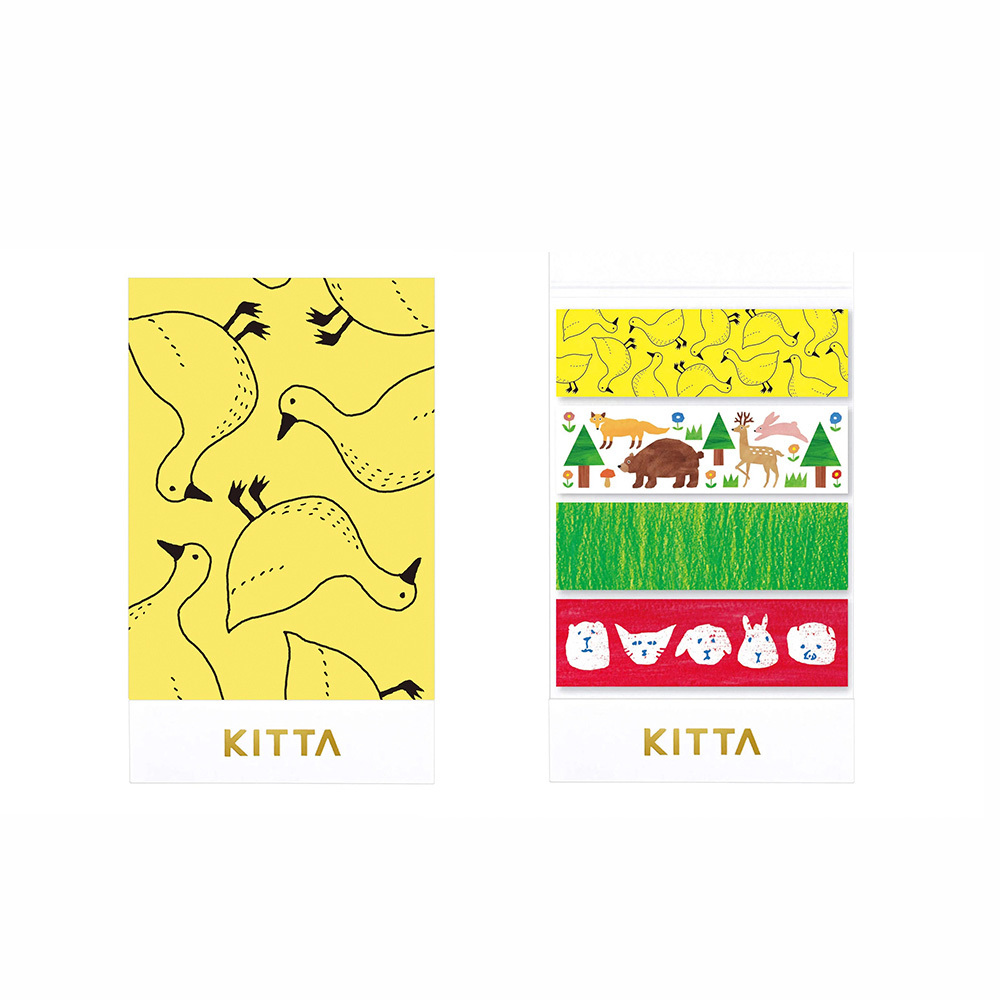 KING JIM ｜ KITTA 隨身攜帶和紙膠帶 復刻版 動物系列
