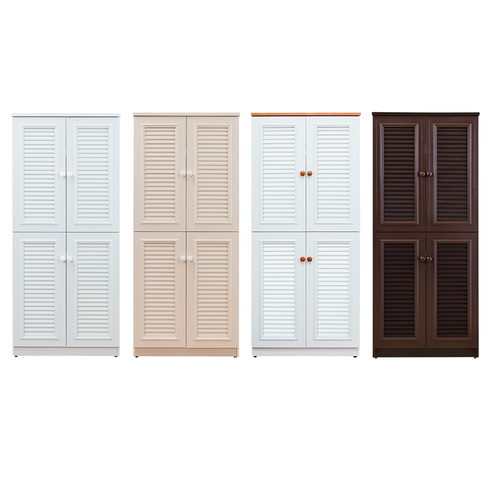 南亞塑鋼-2.7尺四門塑鋼百葉高鞋櫃