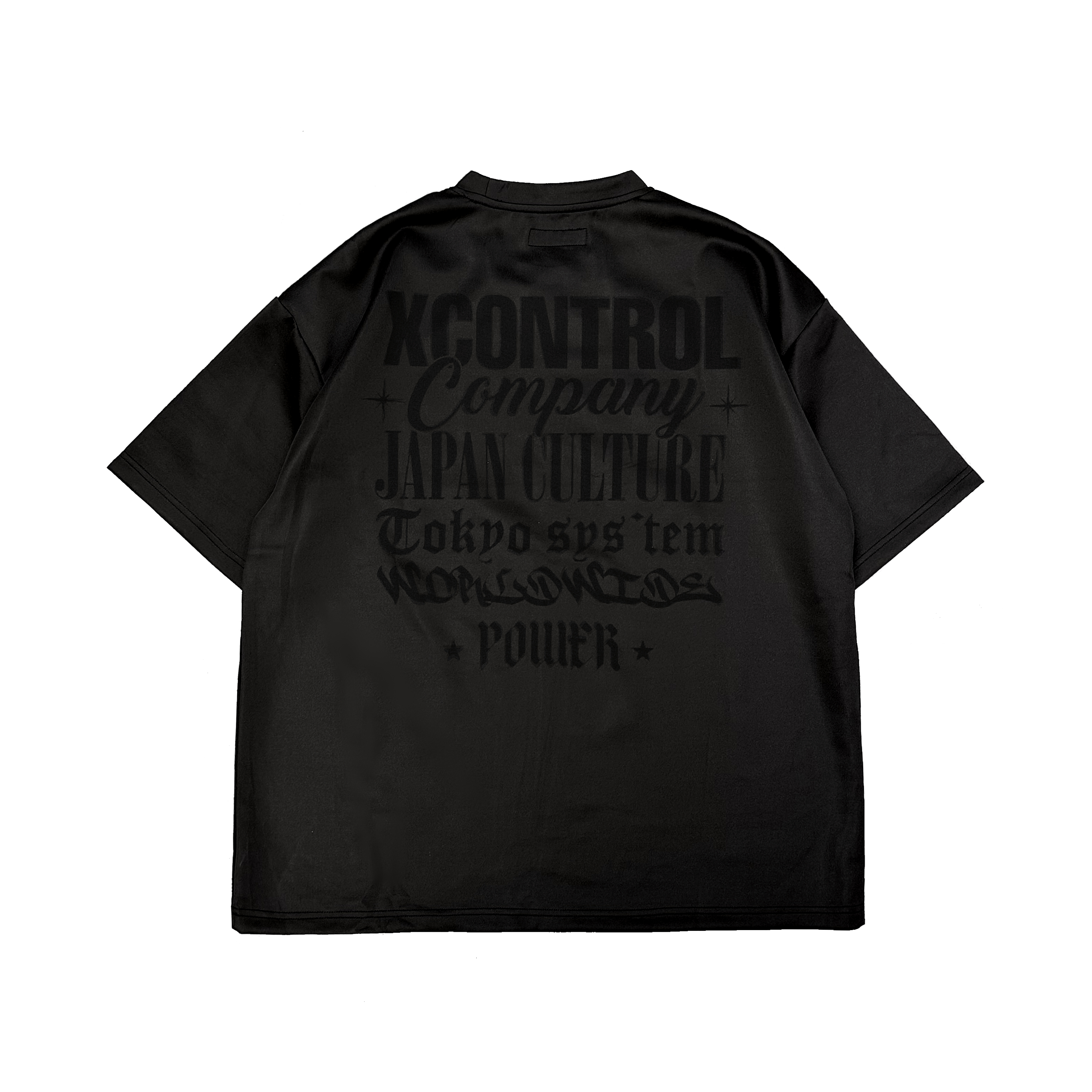 XCTRL 多字體排版彈性寬版短T-黑