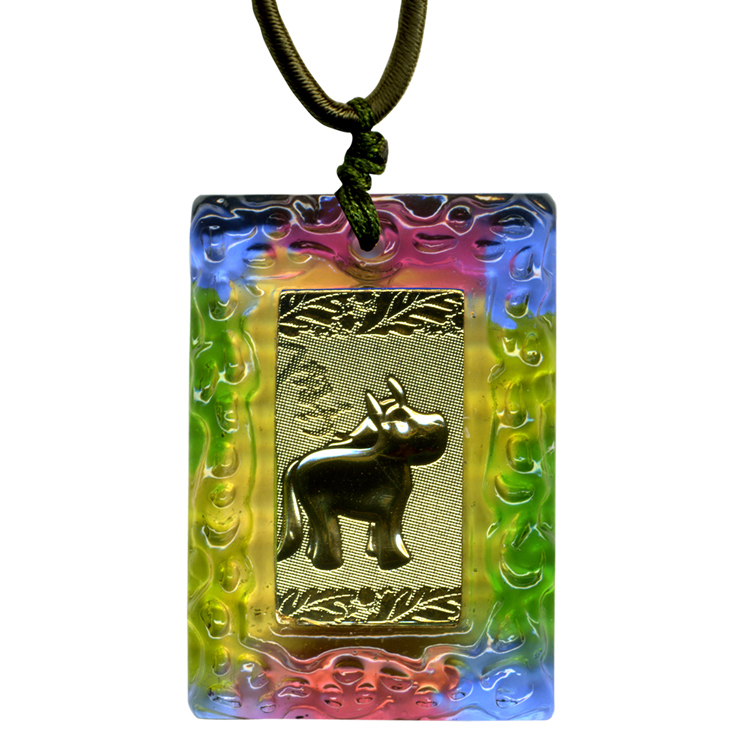 鹿港窯 開運金箔琉璃項鍊~十二生肖