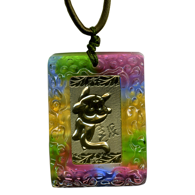 鹿港窯 開運金箔琉璃項鍊~十二生肖