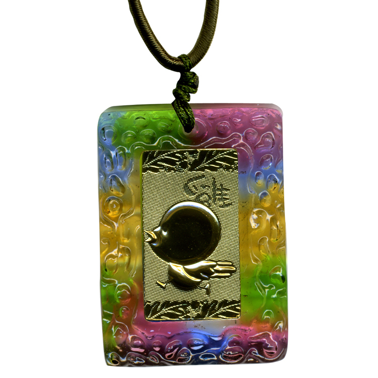 鹿港窯 開運金箔琉璃項鍊~十二生肖