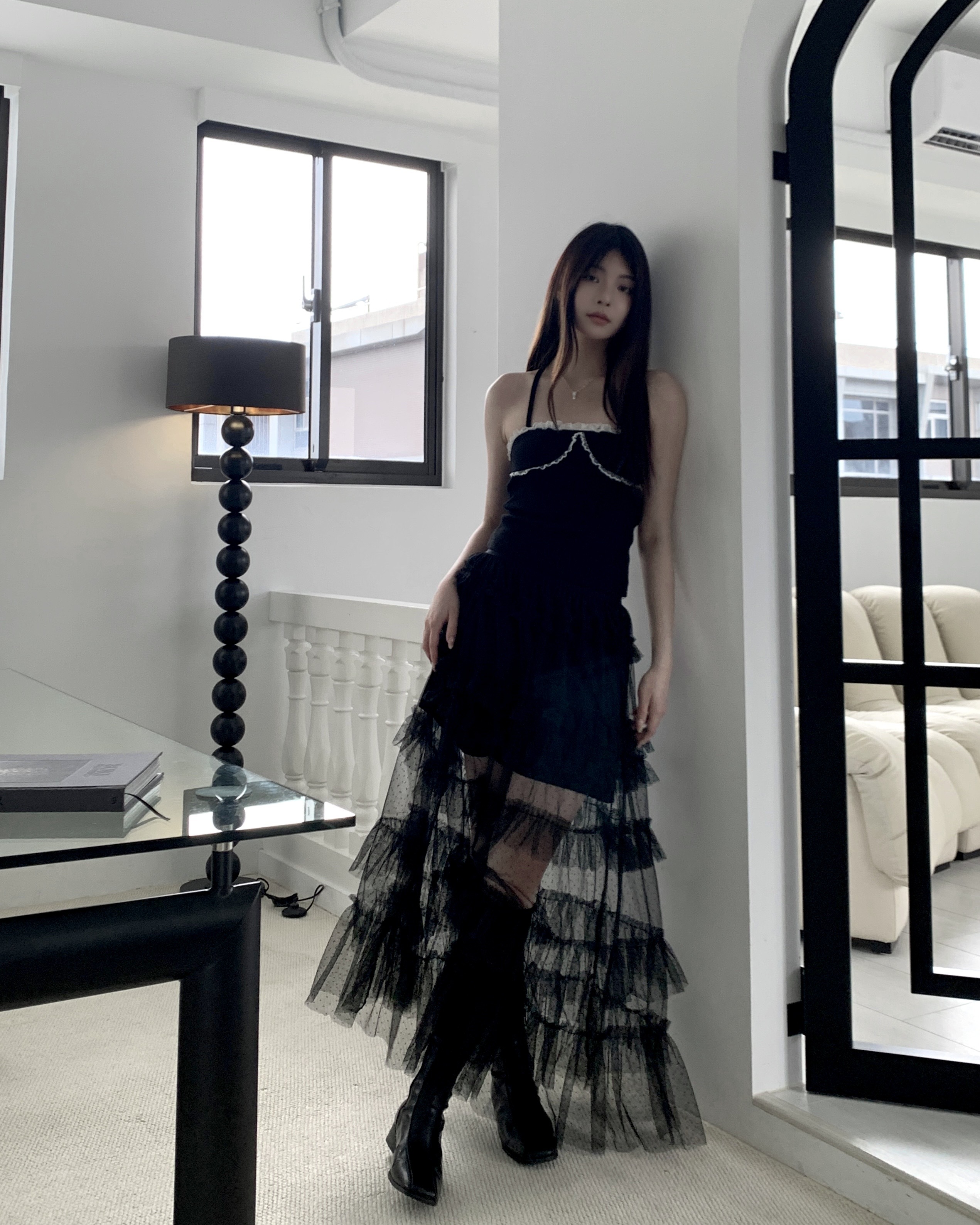 現貨-俄羅斯馬甲蕾絲綁帶背心