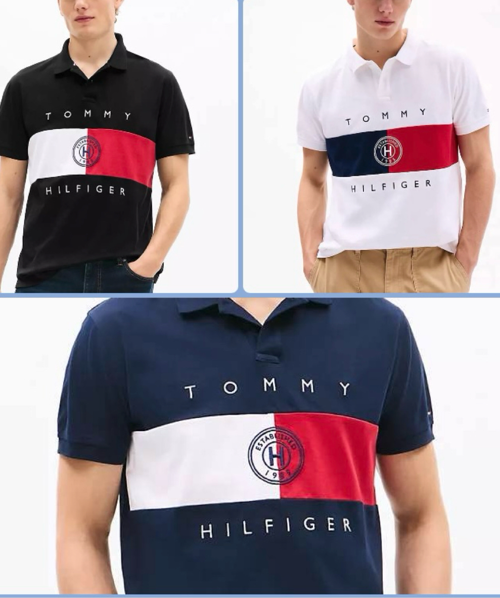Tommy Hilfiger 電繡圓圈字母 經典撞色 Polo衫 短袖