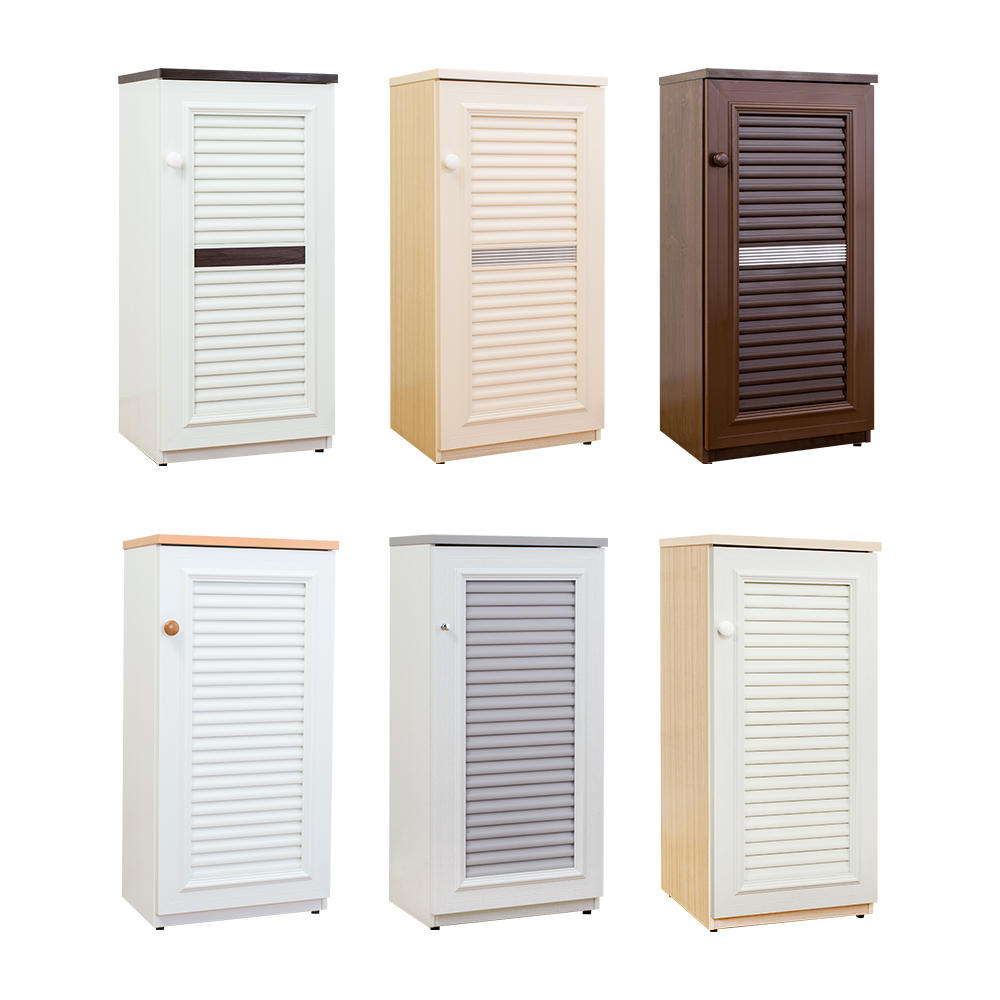 南亞塑鋼-1.6尺單門百葉塑鋼收納置物櫃/隙縫櫃/鞋櫃