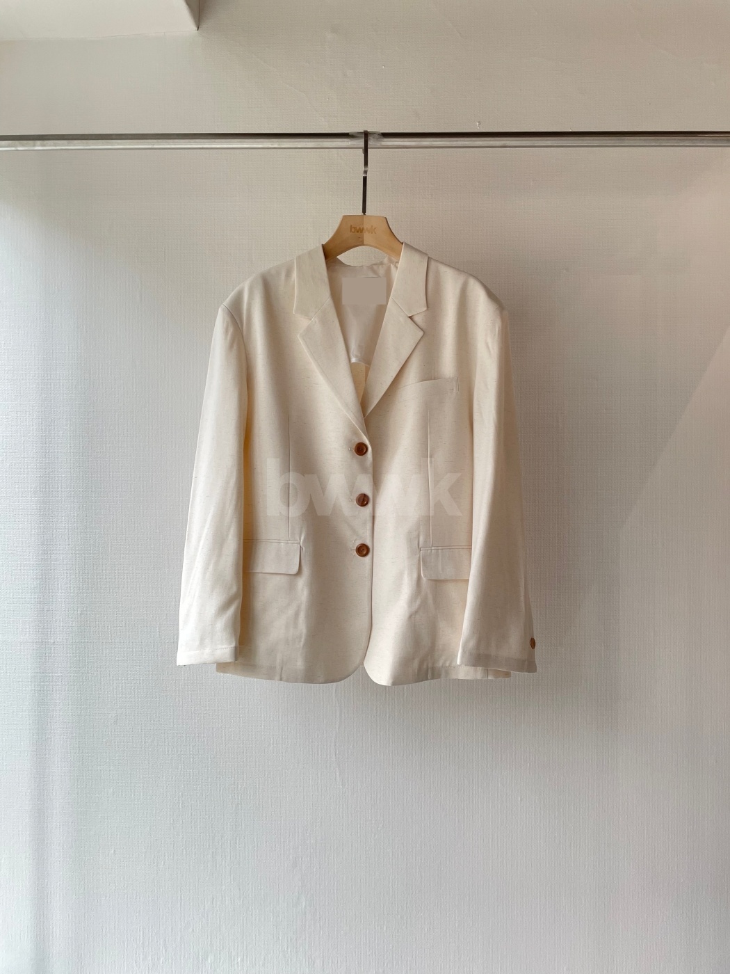 薄款修身西裝外套-珍珠白