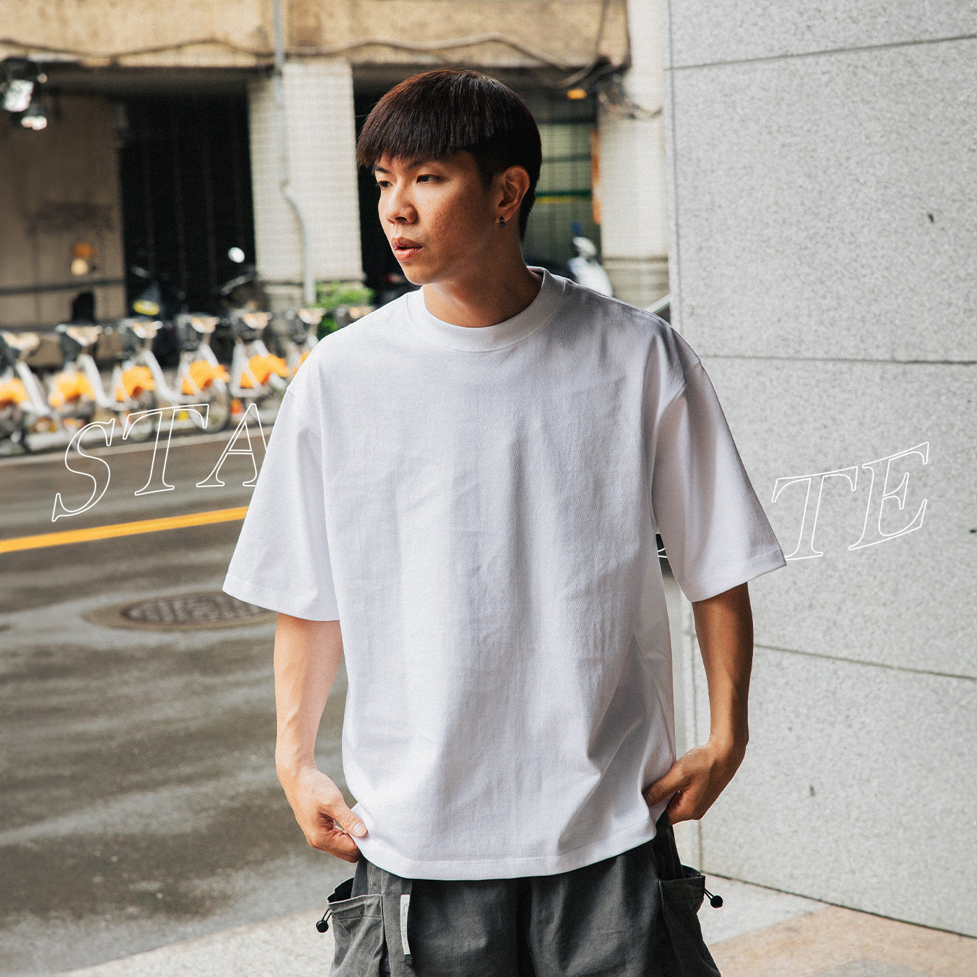 Stay Up Late 短T 素面 短袖 黑 白