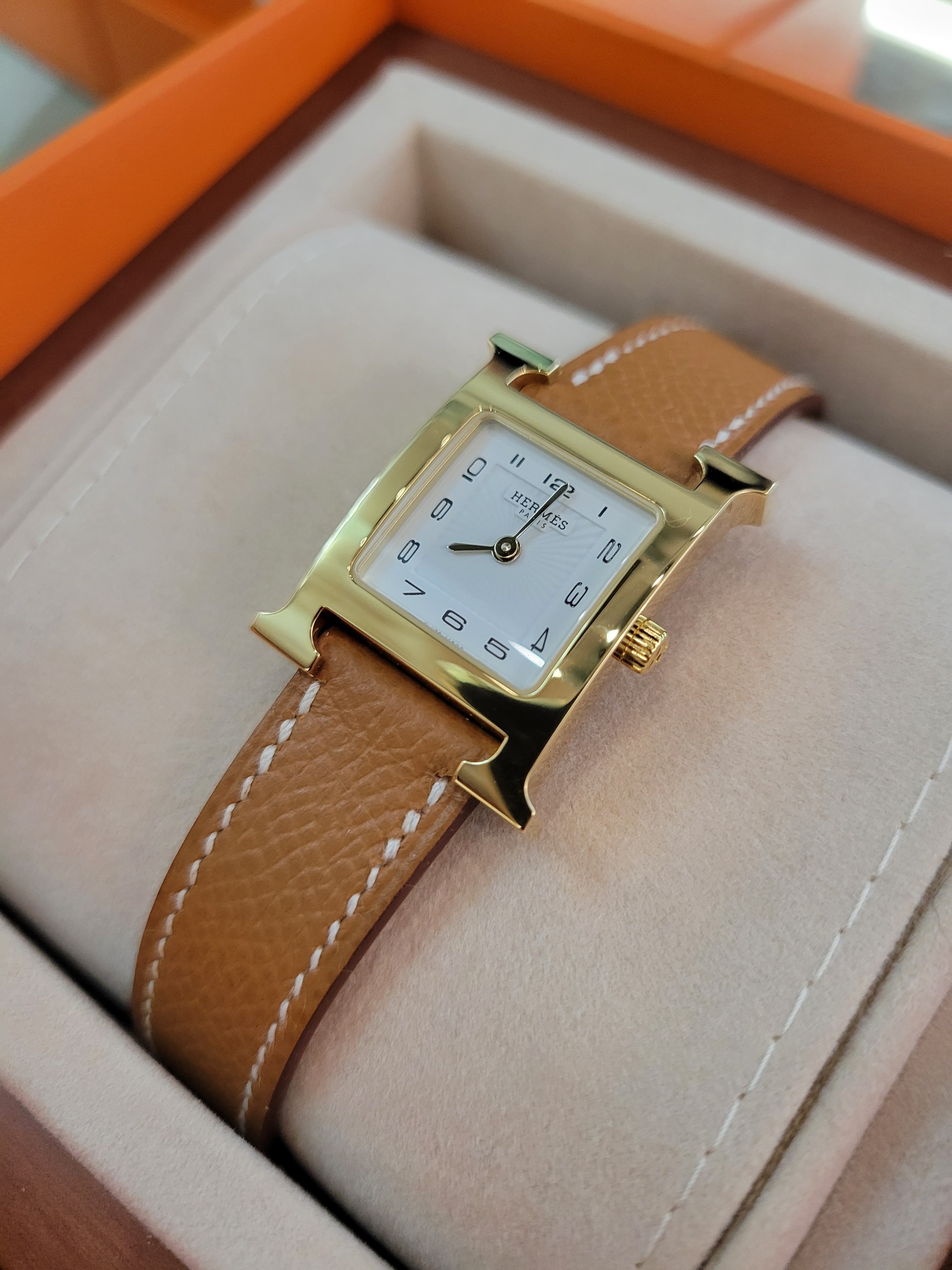 HERMES Heure H 金金 手錶 SMALL MODEL