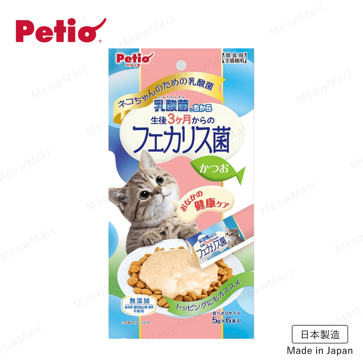 【日本】Petio 貓用乳酸菌鰹魚肉泥 5g x 6本