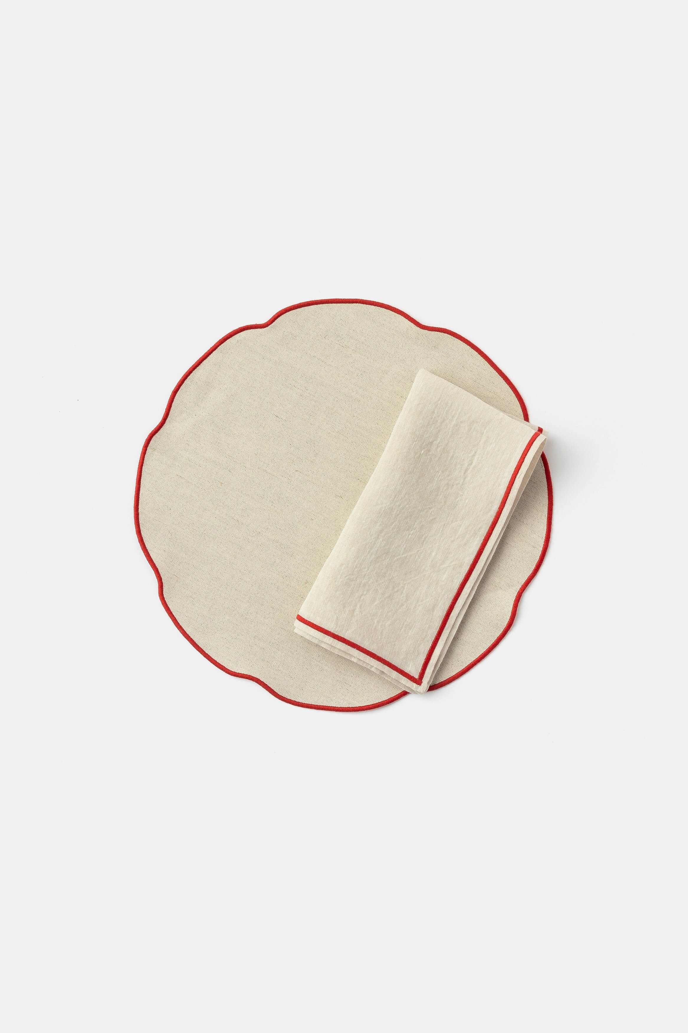 Nura 餐墊＿岩鹽灰/玫瑰紅