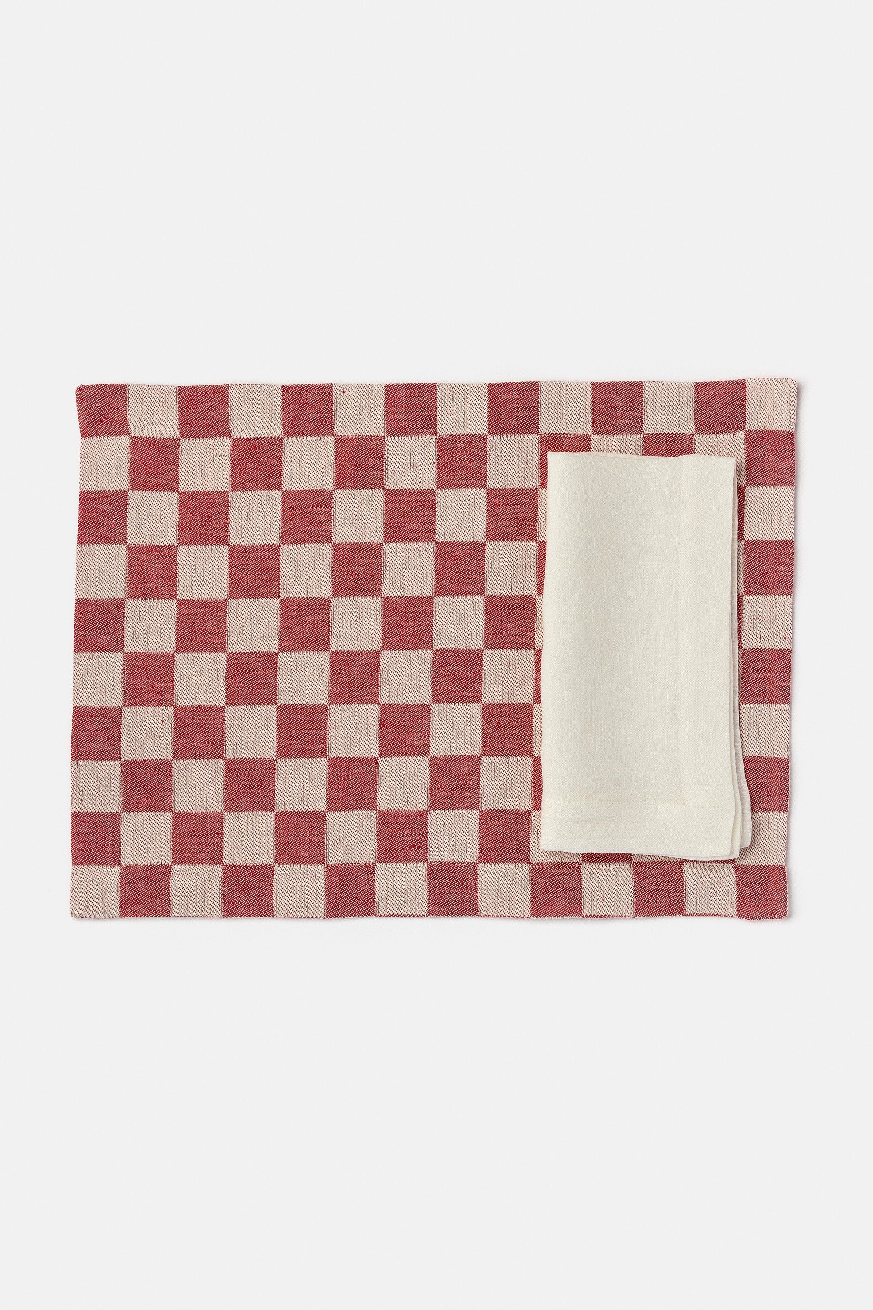 F74 餐墊＿寶石紅