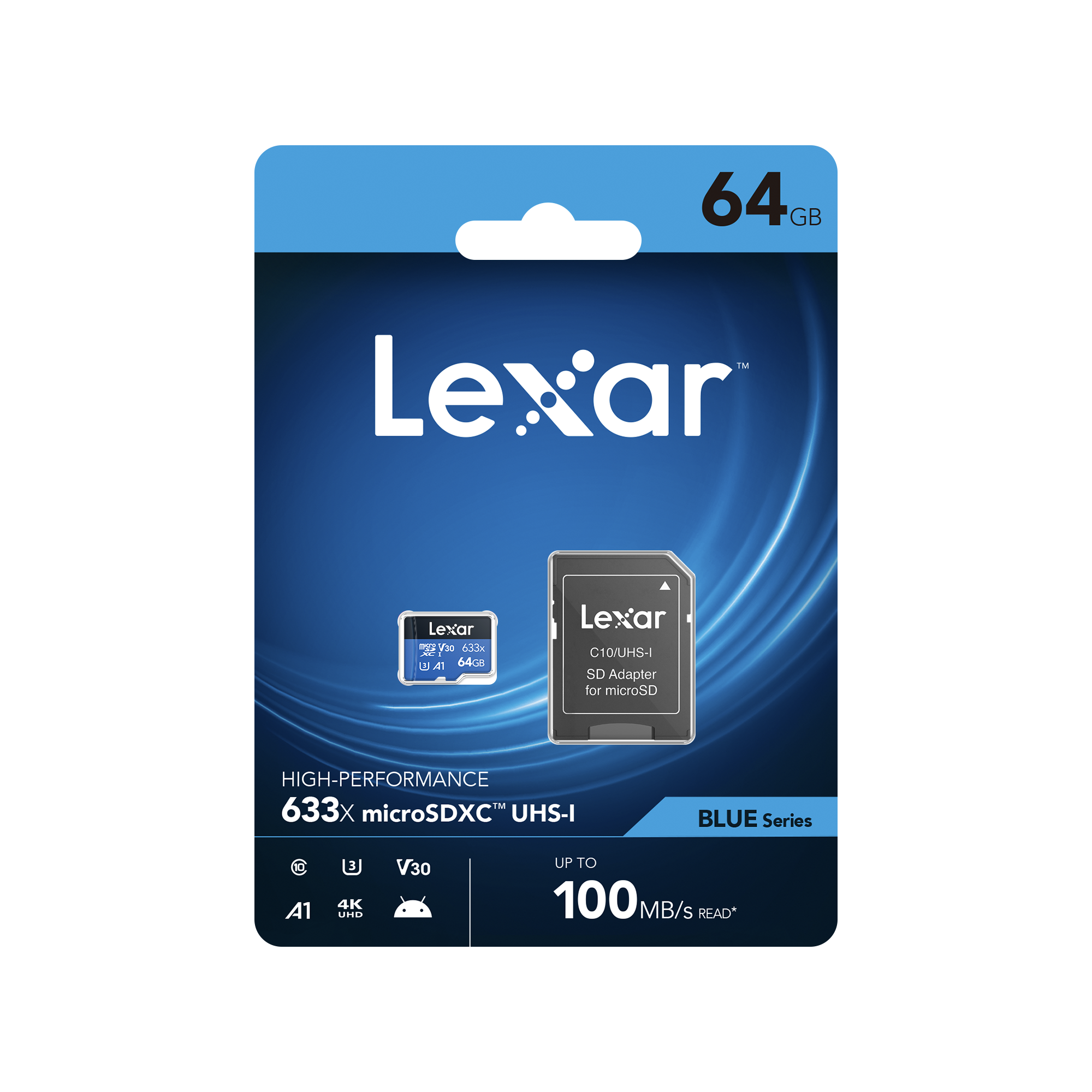 Lexar 雷克沙 633x microSDXC UHS-I A1 U3 64G記憶卡