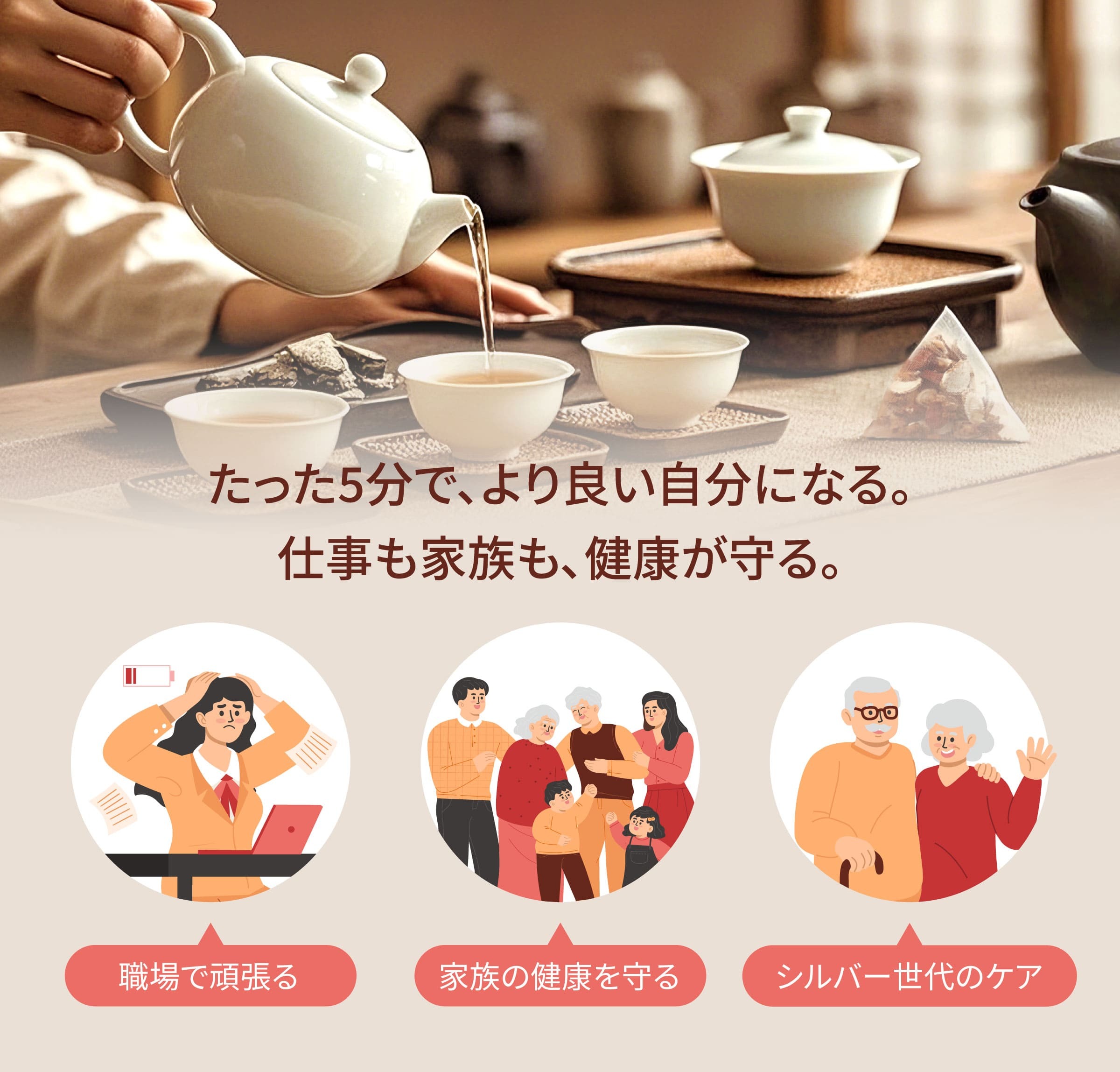 Dengyi 漢方茶(ラベンダーとサンソウニン) のターゲット