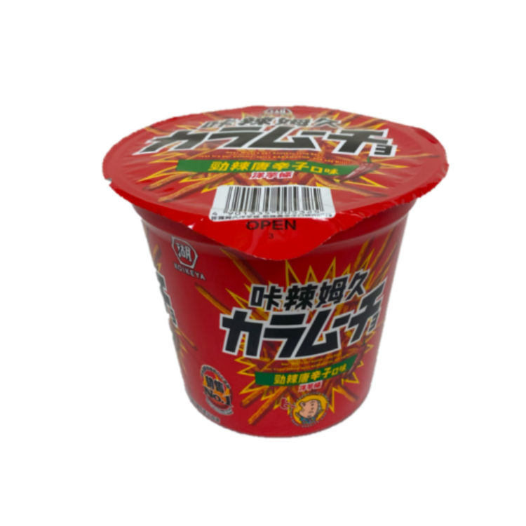 （箱購）湖池屋咔辣姆久洋芋條-勁辣唐辛子口味65g(12入/箱)