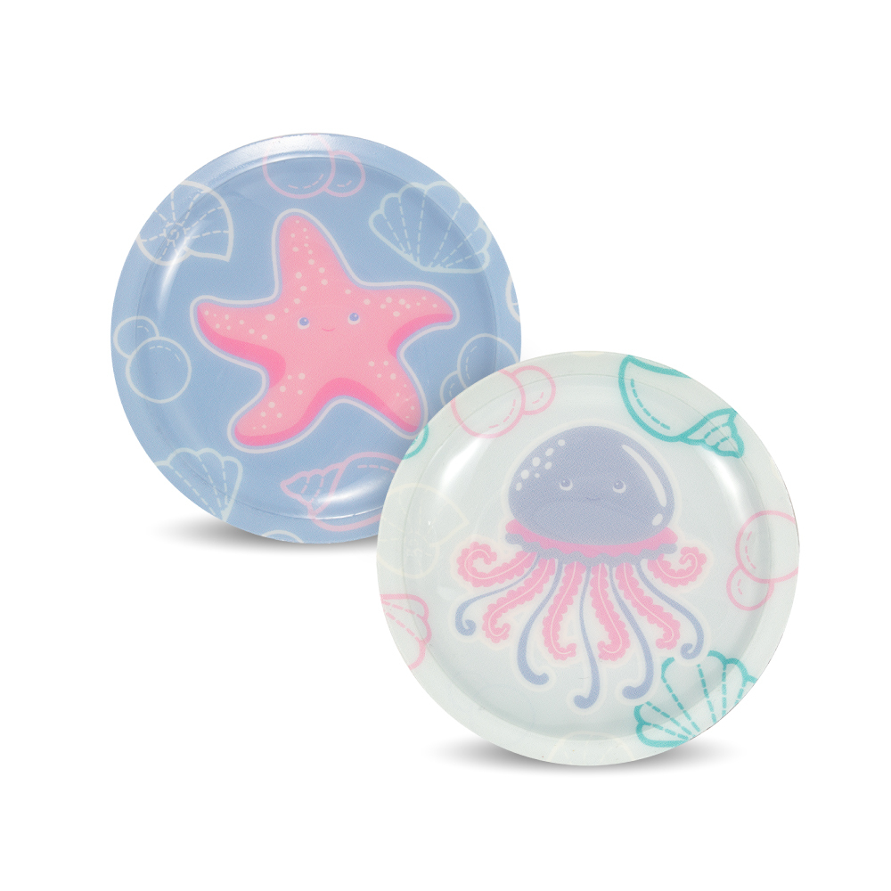 替換式魔鬼氈徽章(2入組)-閃爍海洋