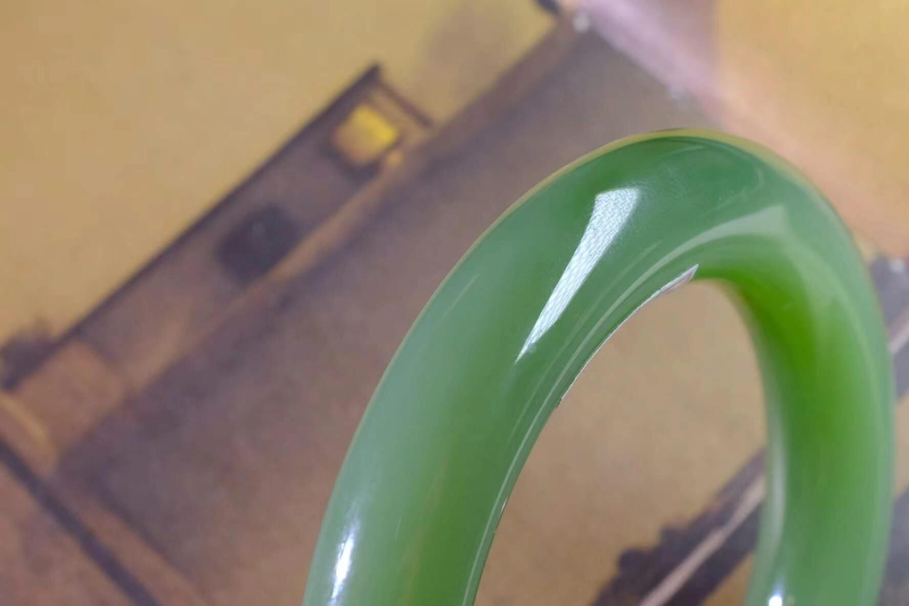 59712 54mm和田玉圓條玉鐲 (52-54)