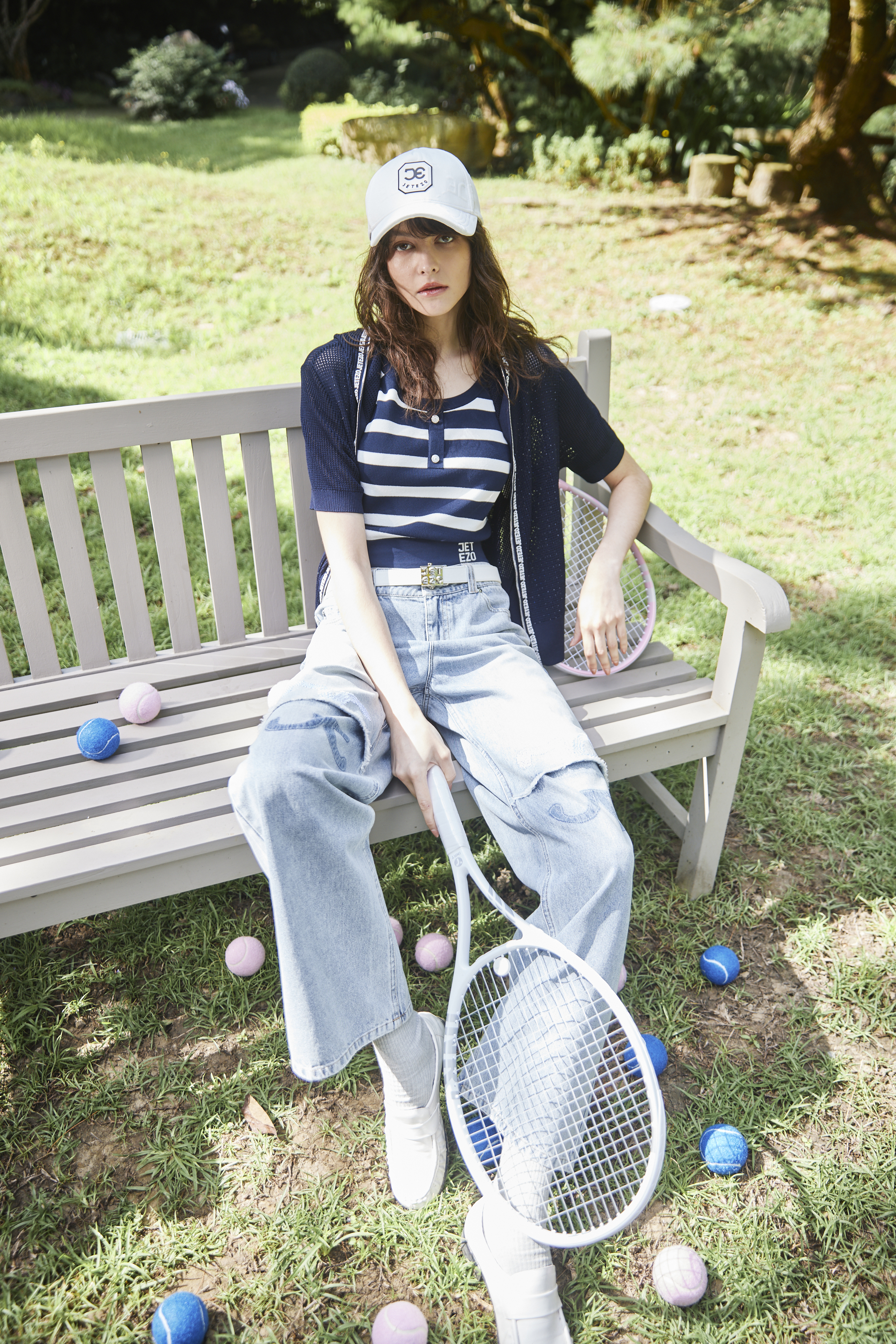 BE10322B1 LOGO刺繡牛仔寬褲