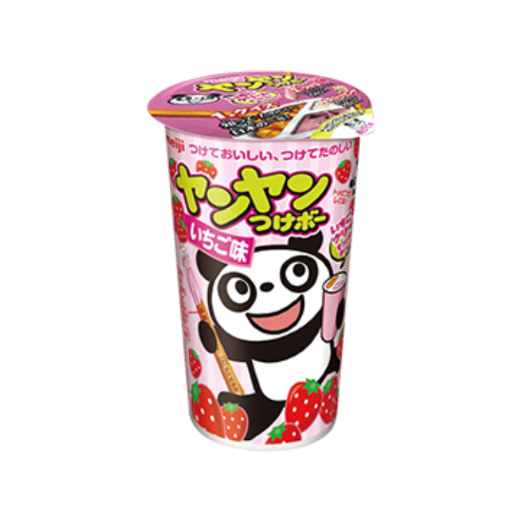 （箱購）明治洋洋棒餅乾-草莓口味附糖粒48g(80入/箱)