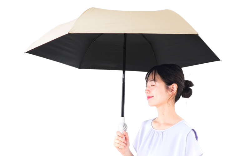 現 貨丨日 本 製 Thanko Pole Fan 涼風雨傘 *原裝行貨 一年保養*