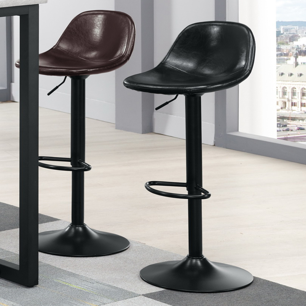 雷茲克工業風皮面升降低背吧台椅/休閒吧檯高腳椅/工作椅/酒吧椅/櫃台椅(三色可選)