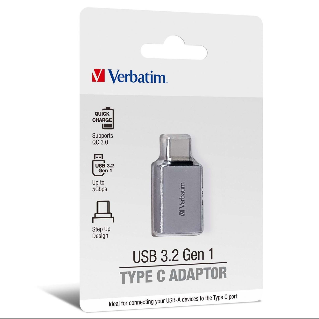 Verbatim USB 3.2 Gen 1 to Type C Adapter - 66885
