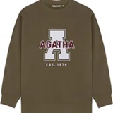 [S] AGATHA Big Logo Sweatshirt, Khaki, AGT147-110-Khaki (SAG815)
