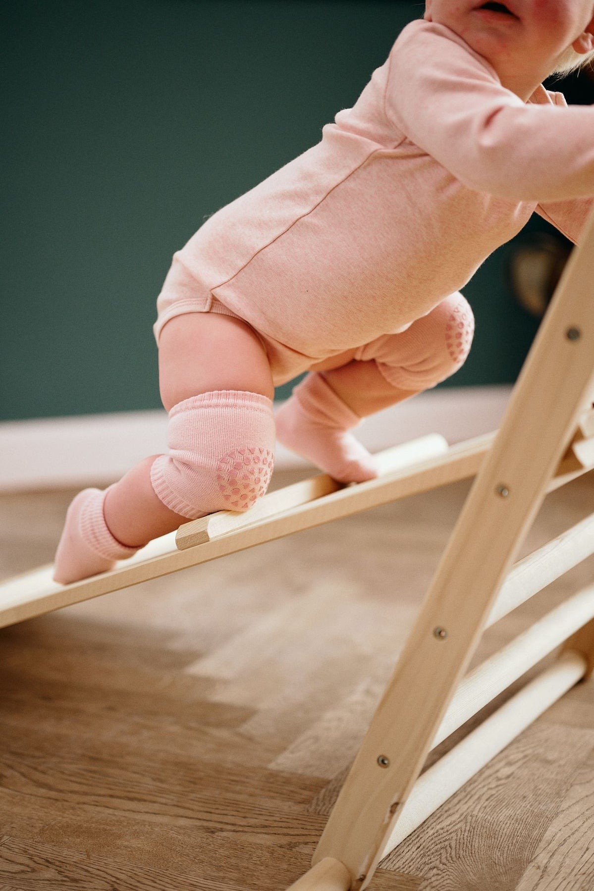 毛圈棉爬行護膝 - Soft Pink