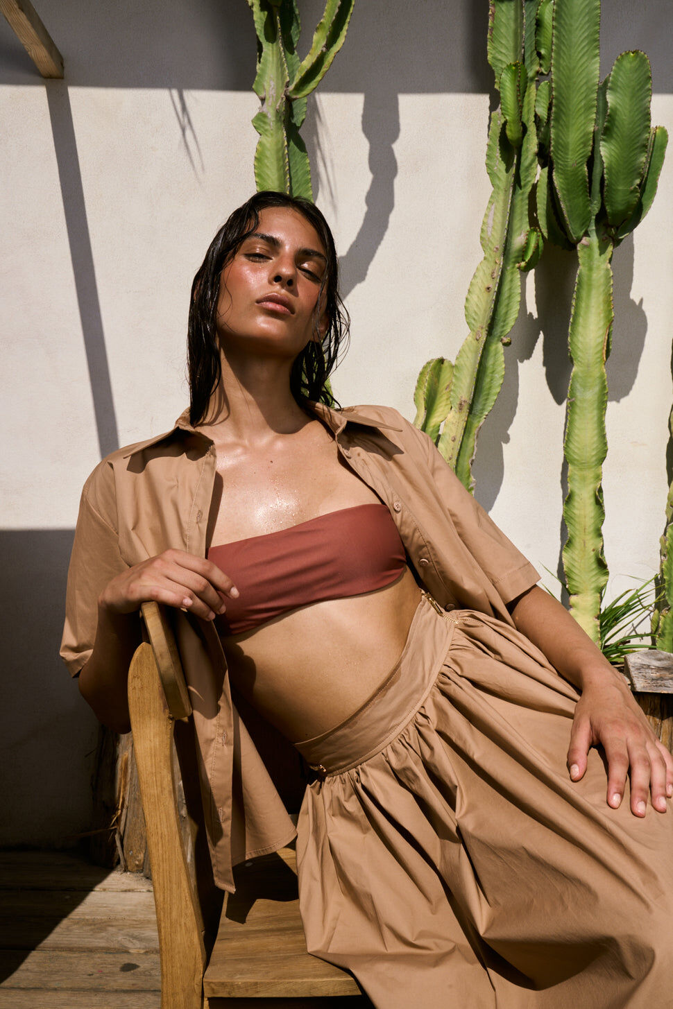 【Silvian Heach】甜美抓皺圓裙