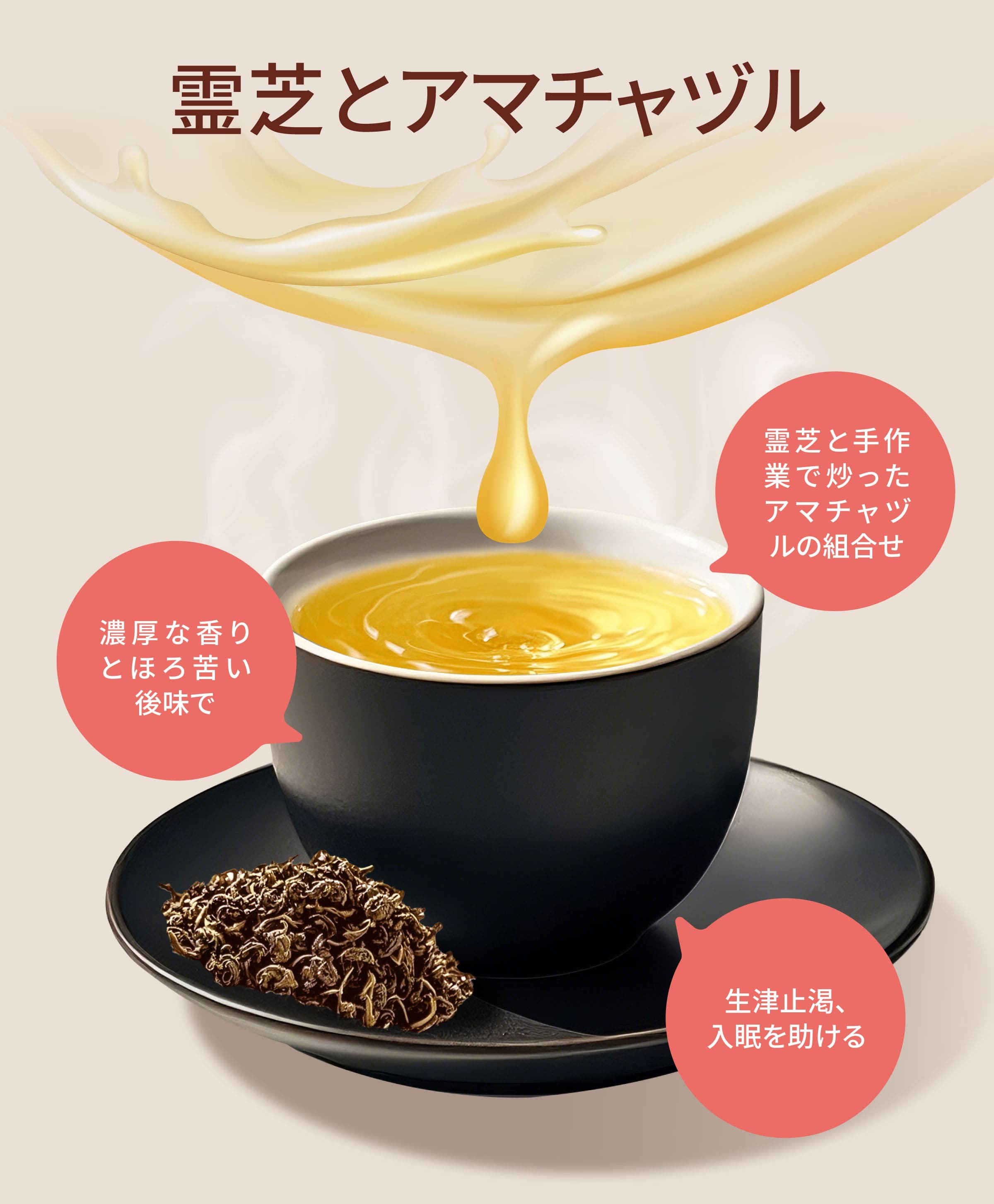 Dengyi 霊芝とアマチャヅルの特徴