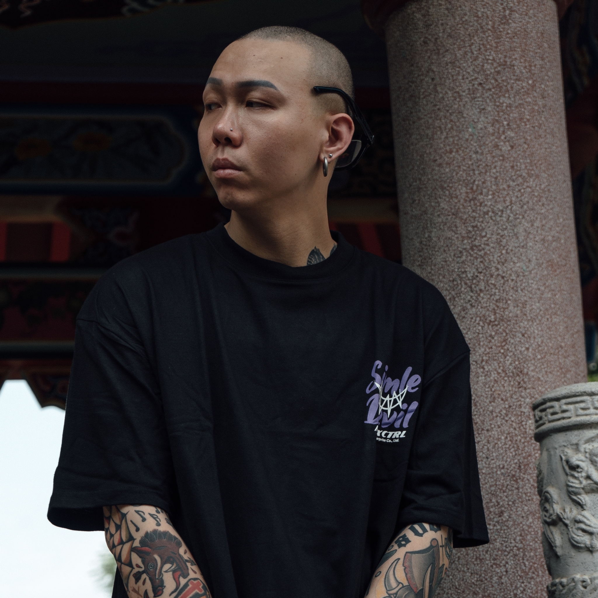 MAXXC 微笑惡魔短T-黑