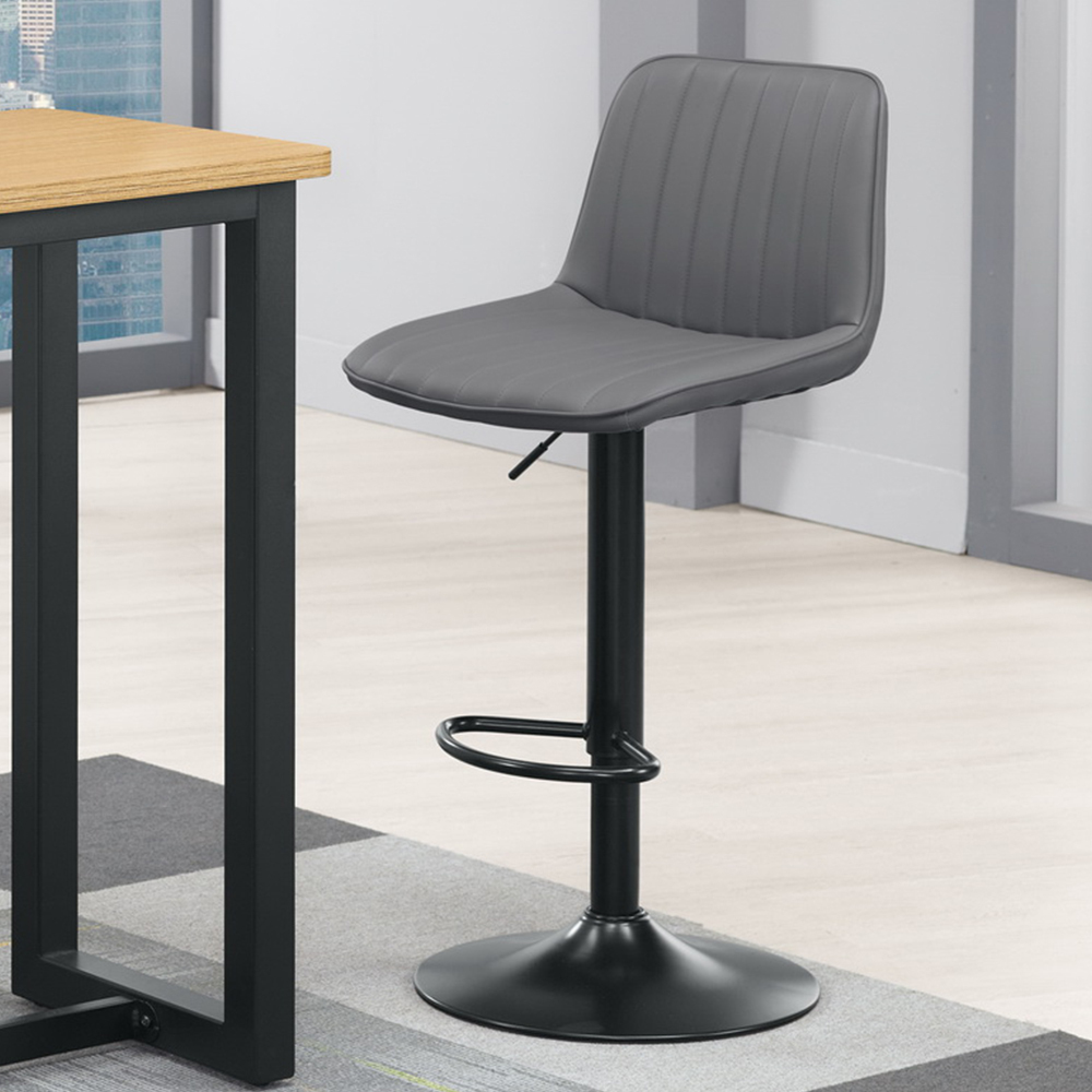 麥卡洛工業風皮面升降吧台椅/休閒吧檯高腳椅/工作椅/酒吧椅/櫃台椅(兩色可選)