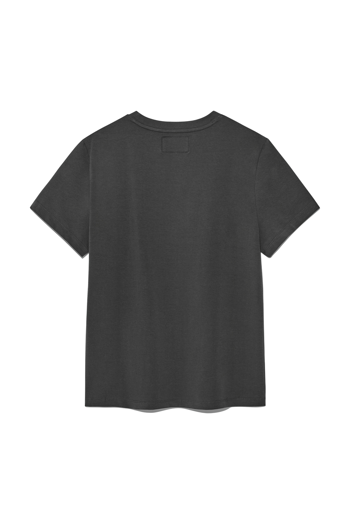 拼接LOGO布貼上衣 炭灰