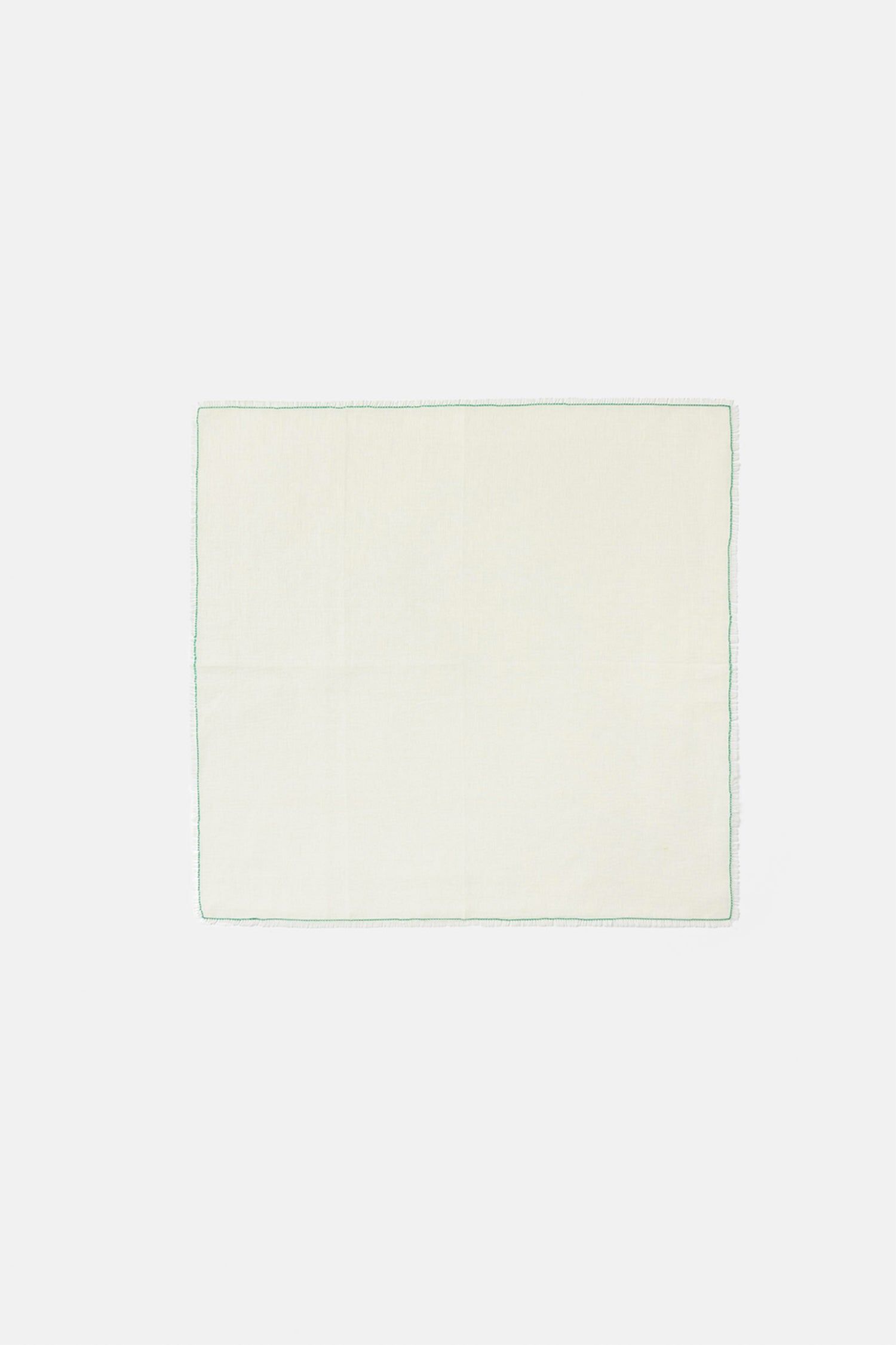 Nilo 亞麻餐巾—象牙白/青蘋綠