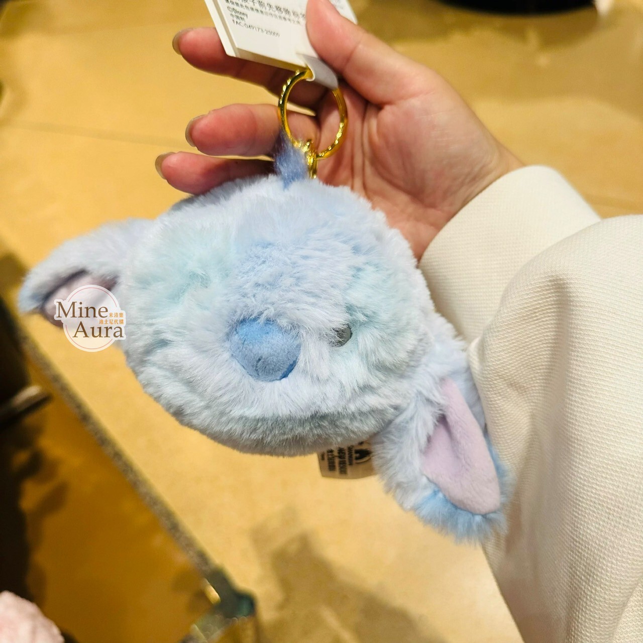 史迪奇 Stitch 大頭絨毛 毛球 造型 鑰匙圈 吊飾 星際寶貝 Lilo & Stitch -上海迪士尼樂園