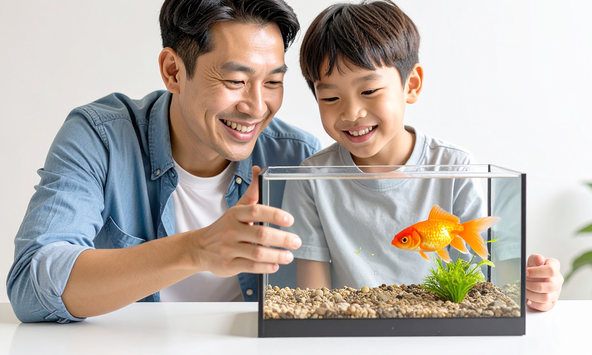 壓克力魚缸：輕巧不易碎，適合有小孩或寵物的家庭
