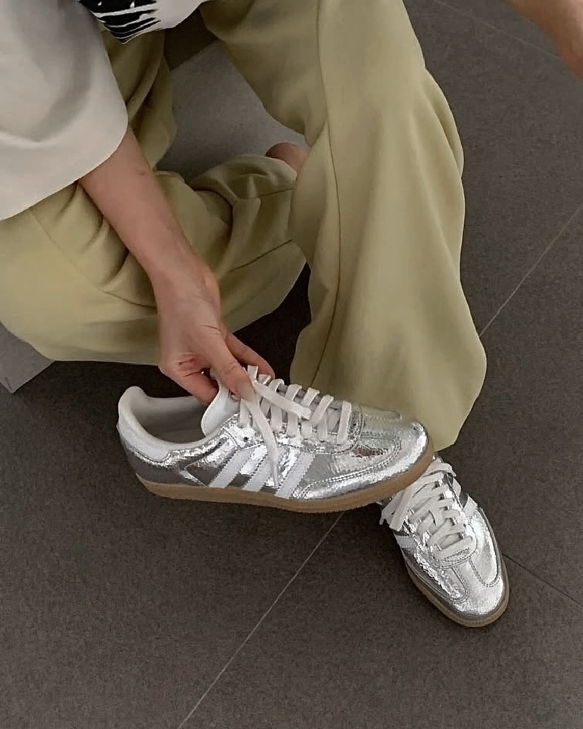 【預購】ADIDAS W SAMBA OG  蛇紋閃耀銀 JR0035