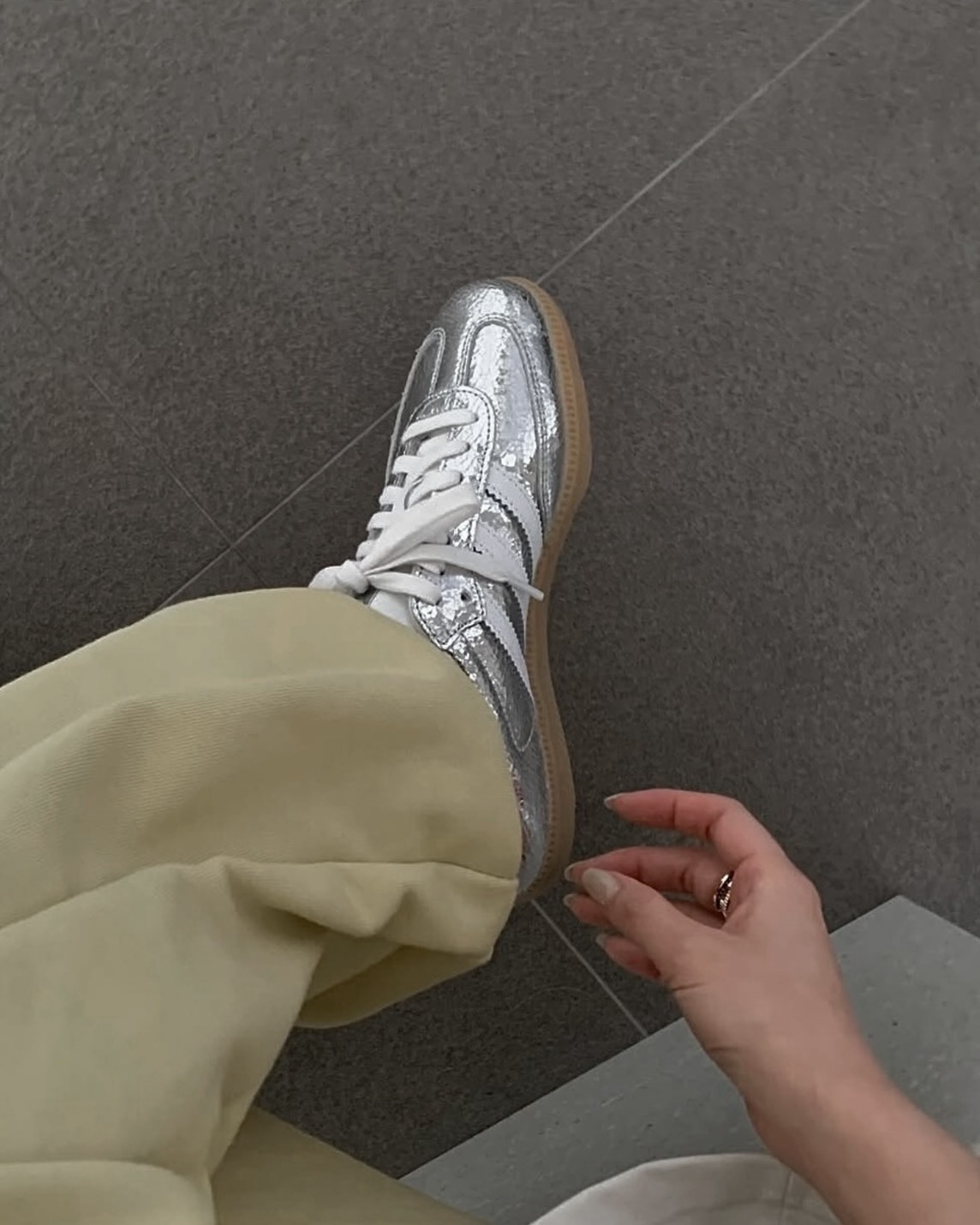 【預購】ADIDAS W SAMBA OG  蛇紋閃耀銀 JR0035