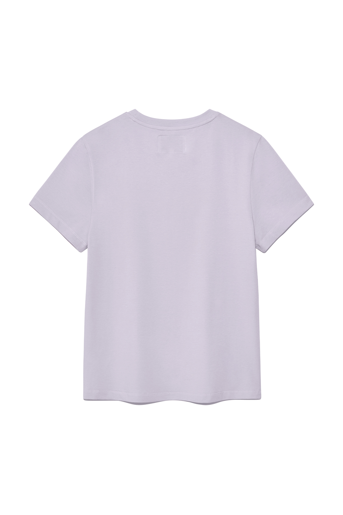 拼接LOGO布貼上衣 淡紫