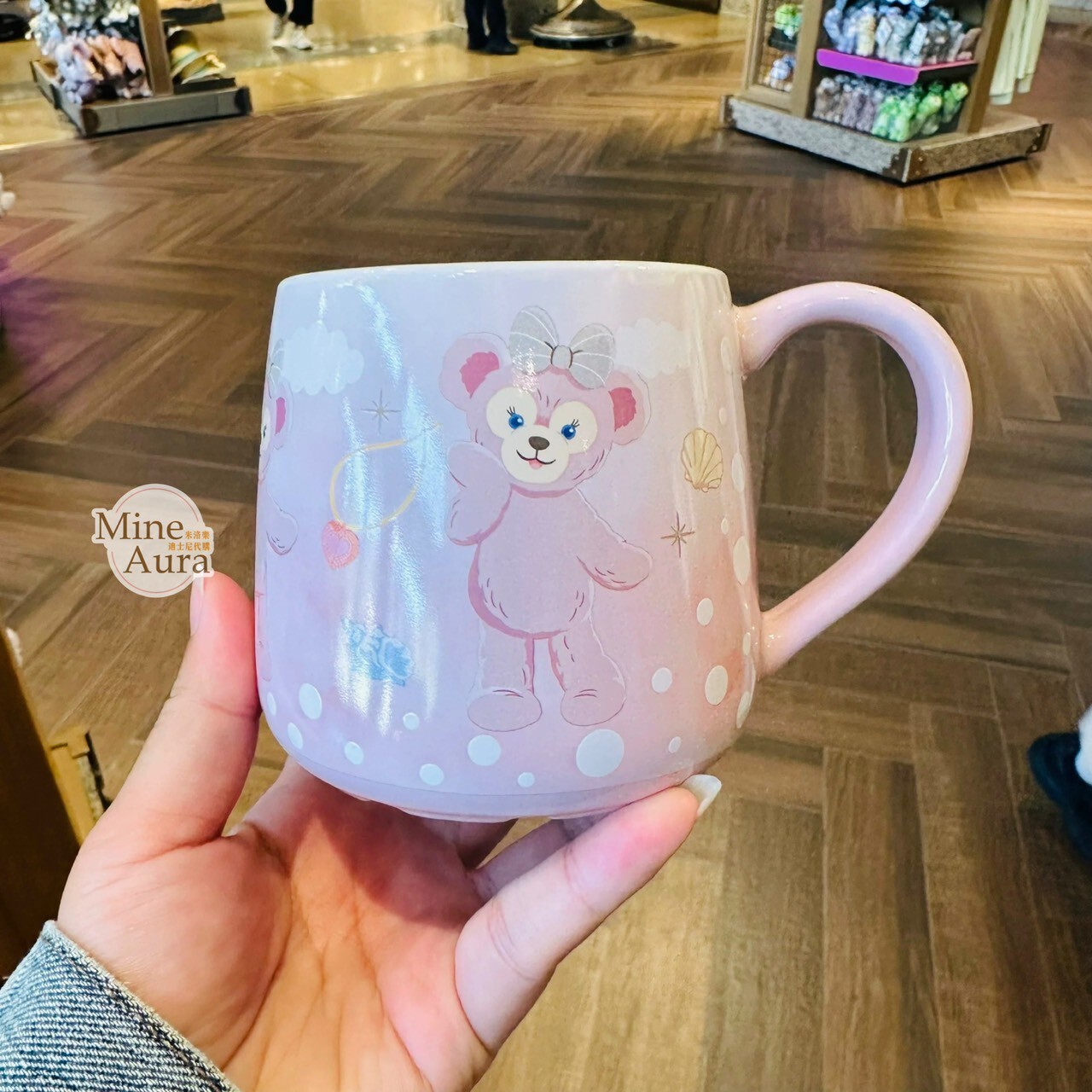 雪莉玫 ShellieMay 金屬浮雕 圖案 陶瓷馬克杯 水杯 -上海迪士尼樂園