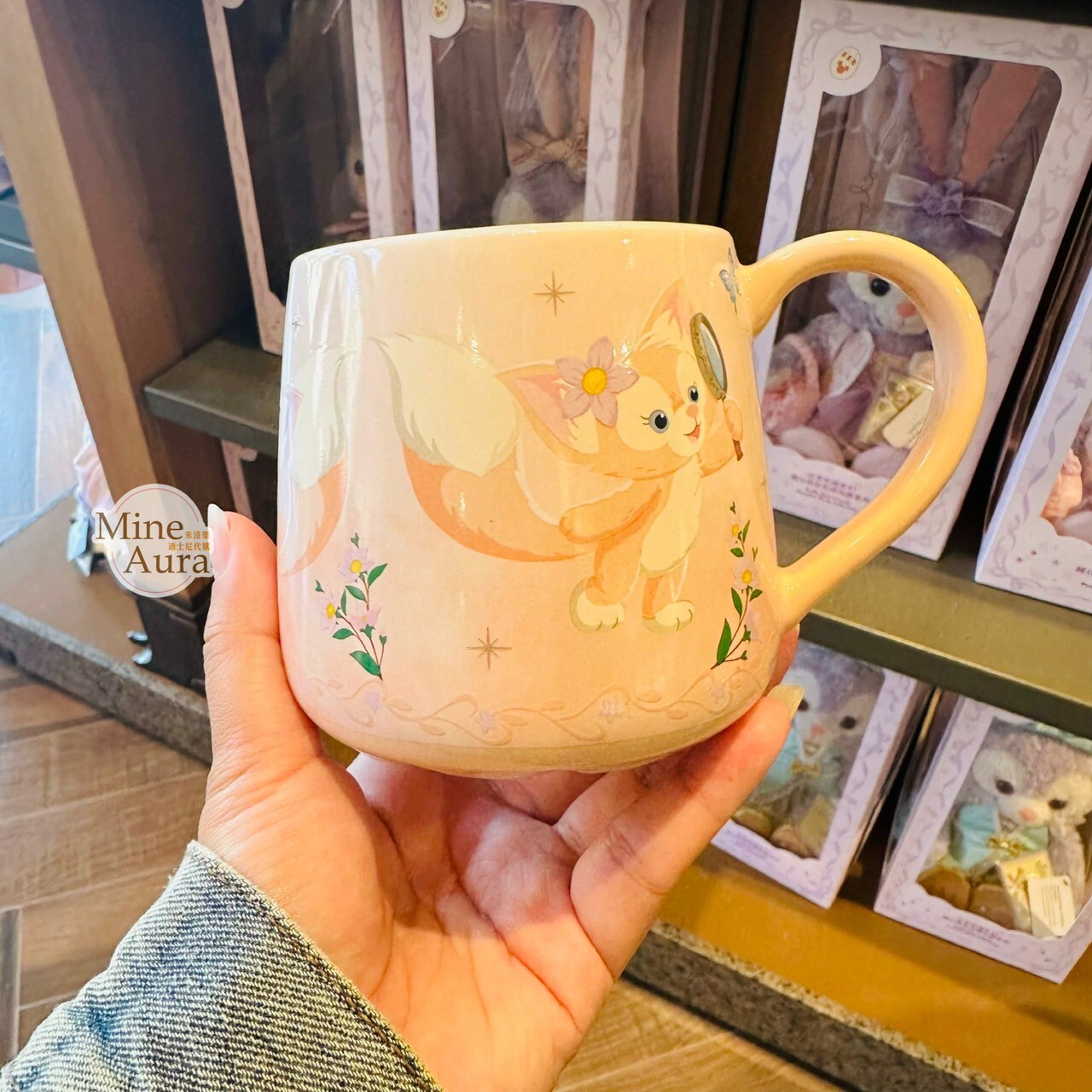 玲娜貝兒 Lina bell 金屬浮雕 圖案 陶瓷馬克杯 水杯 -上海迪士尼樂園