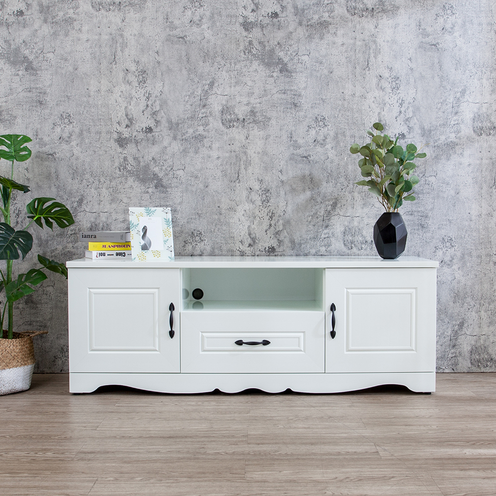 南亞塑鋼-鄉村歐風5尺二開門一抽電視櫃/長櫃/視聽櫃