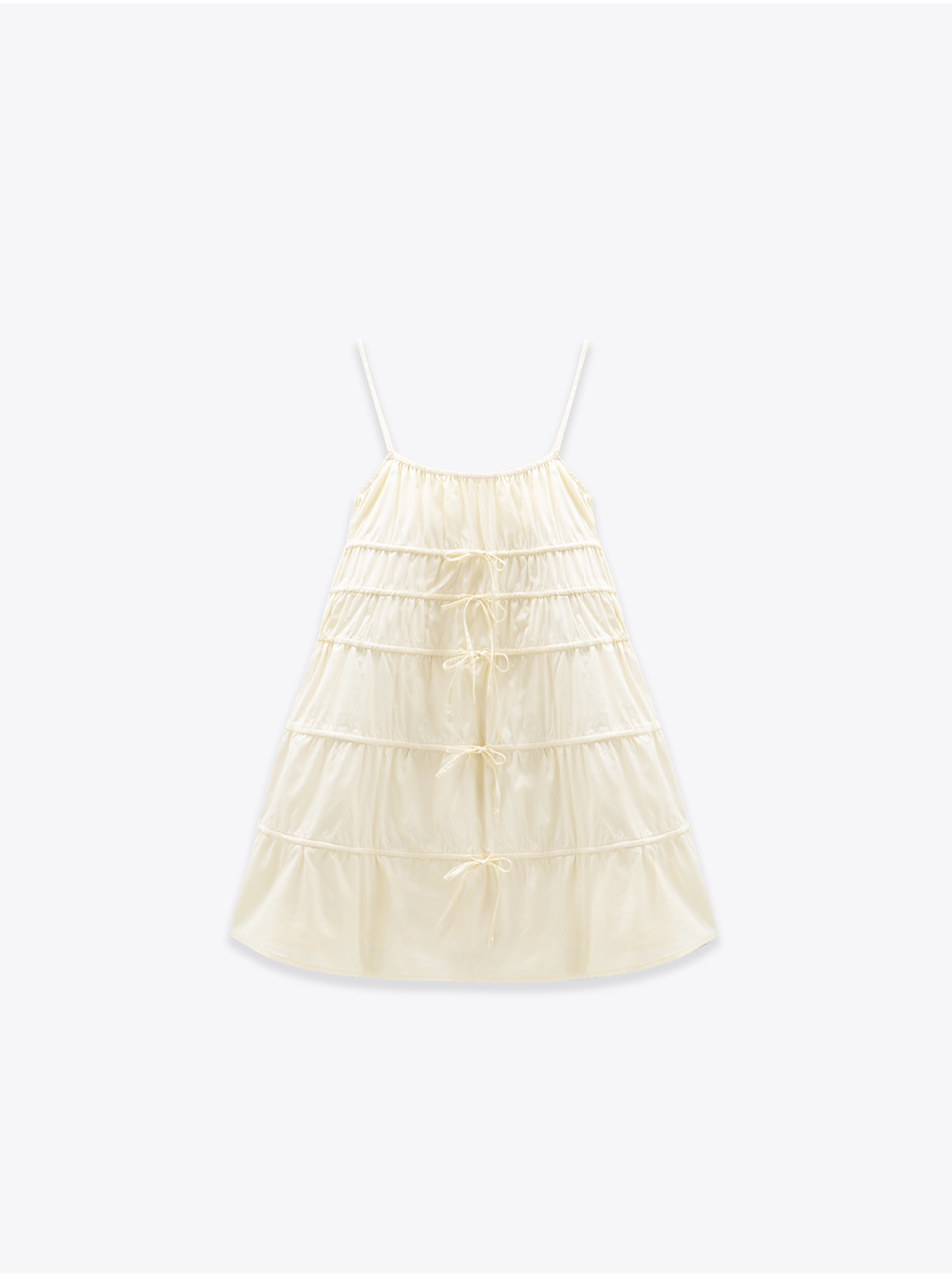 輕甜層層綁帶洋裝