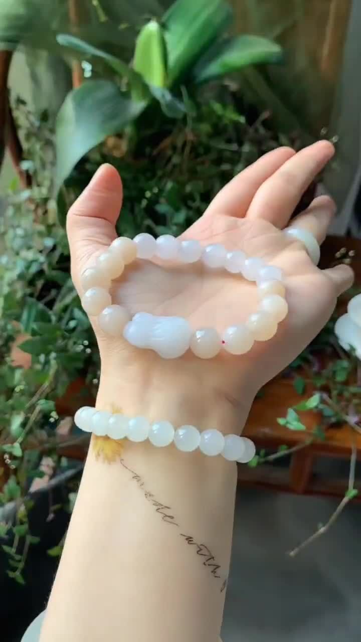 和田玉百財手串 (10mm直徑),天然和田玉軟玉